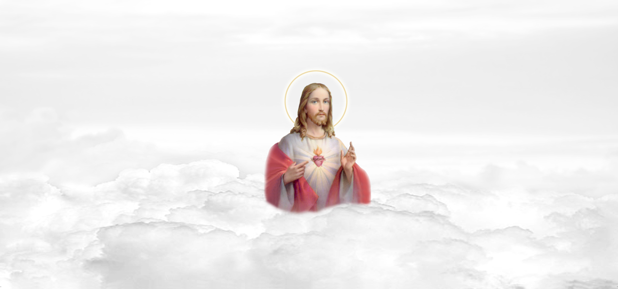 Sacred Heart Clouds White (Spanish)